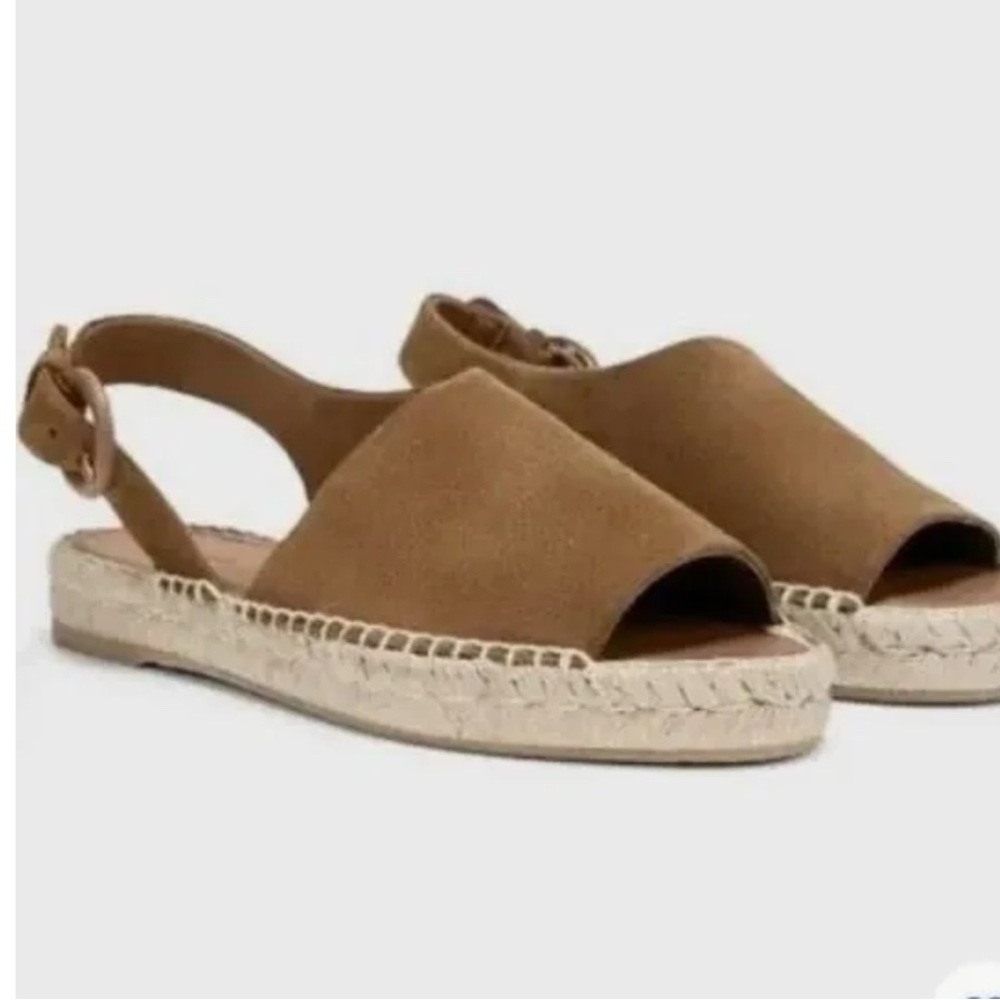 EUC Vince Linton Olivewood Suede Espadrille Sandals Sz 8.5M